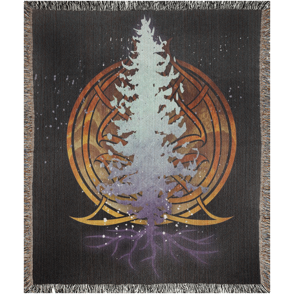 Ancient Winter - Tree Woven Blanket