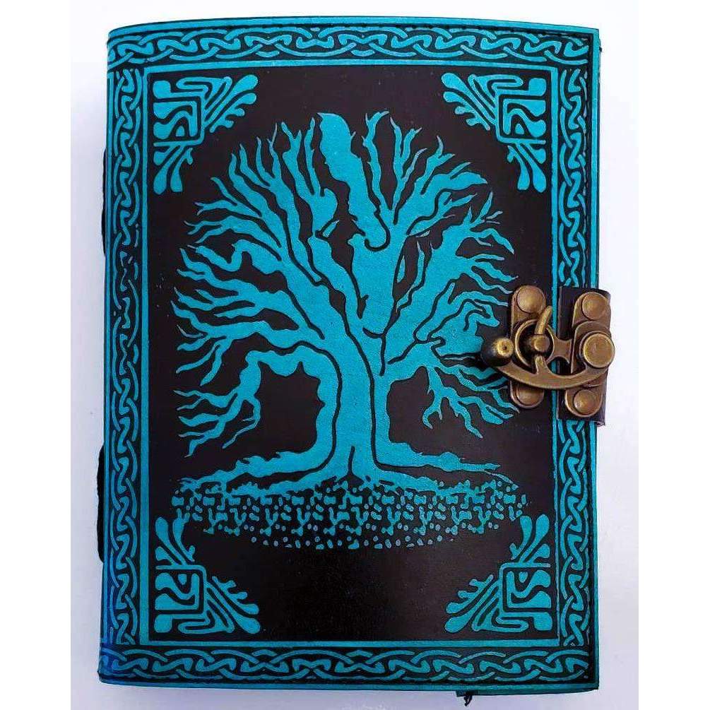 Teal Yggdrasil Handpainted Journal